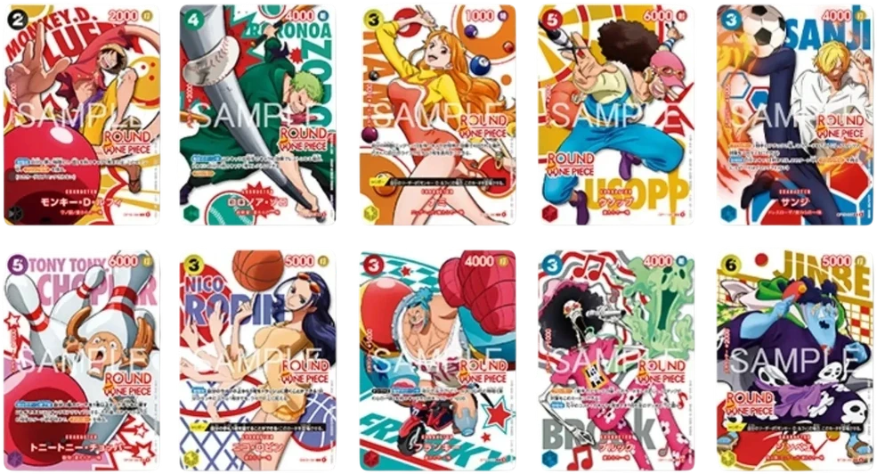 Les dix cartes de la série ROUND1