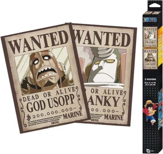 [ABY-OP-POST-USOPPFRANKY-XX] Lot de 2 posters Usopp et Franky 52x38 - One Piece - ABYstyle